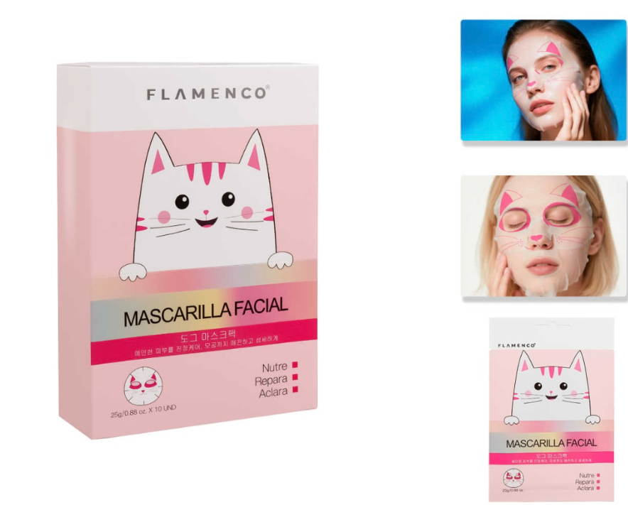 Caja de Mascarillas Forma Gatito 10 Unidades