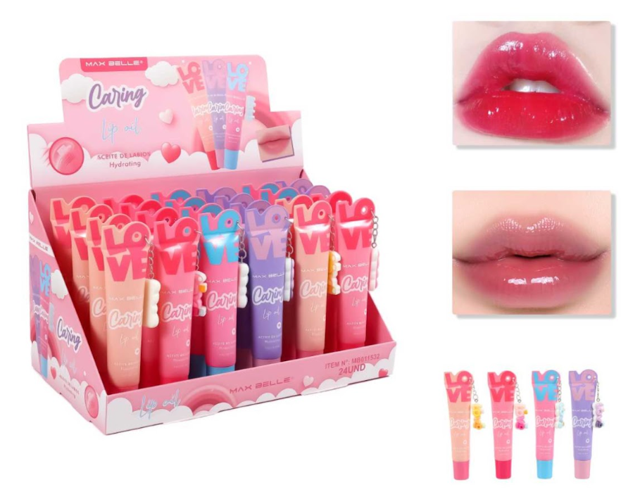 Love - Aceite de Labios Hidratante con Cadenita