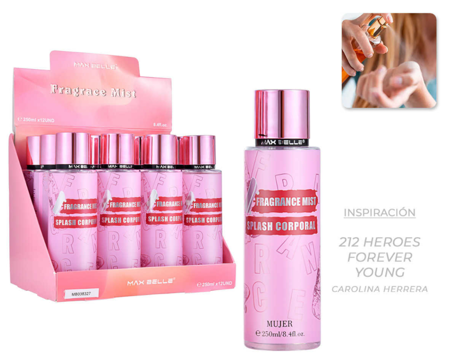 Splash Corporal Mujer Inspiración 212 Heroes Forever Young