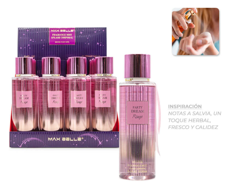 Splash Corporal Mujer Party Dream Rouge Salvia y Toque Herbal
