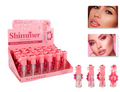 Set Brillo Labial + Llavero Cintita Bolitas Rosadas