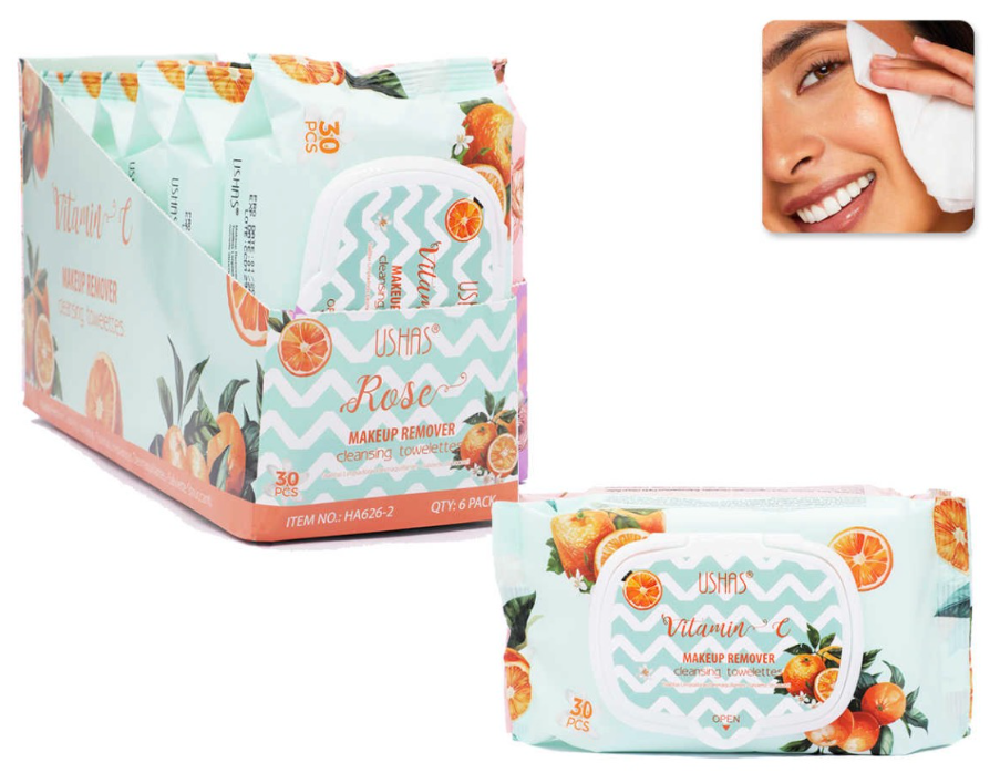Toallas Desmaquillantes - Colágeno, Coco, Vitamina C, Ácido Hialurónico, Rosas y Sandía