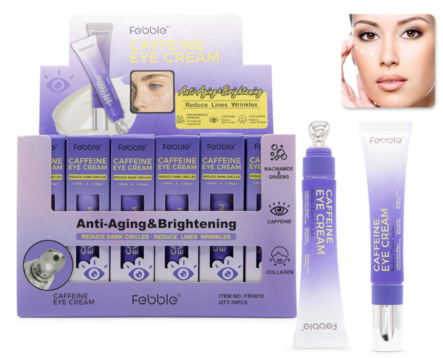 Crema de Ojos Cafeína y Colágeno con Aplicador Metálico