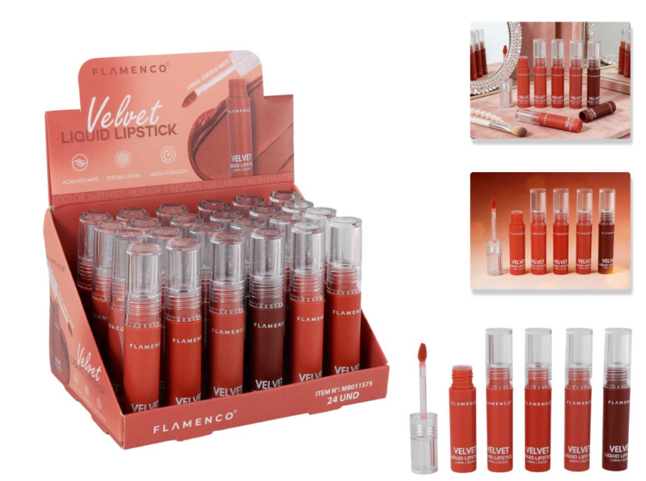 Labial Líquido Velvet Tonos Cafés